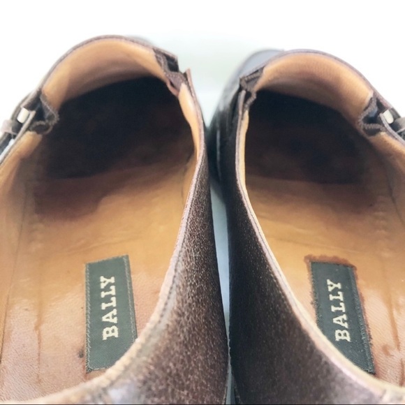 Bally Vicolo Italian Brown Leather Vintage Slip On Luxury Loafers - Picture 11 of 14